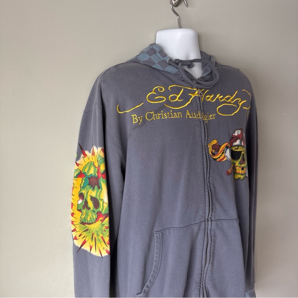 Ed Hardy Pirates Life Vintage Hoodie - 2XL - Picture 3 of 7